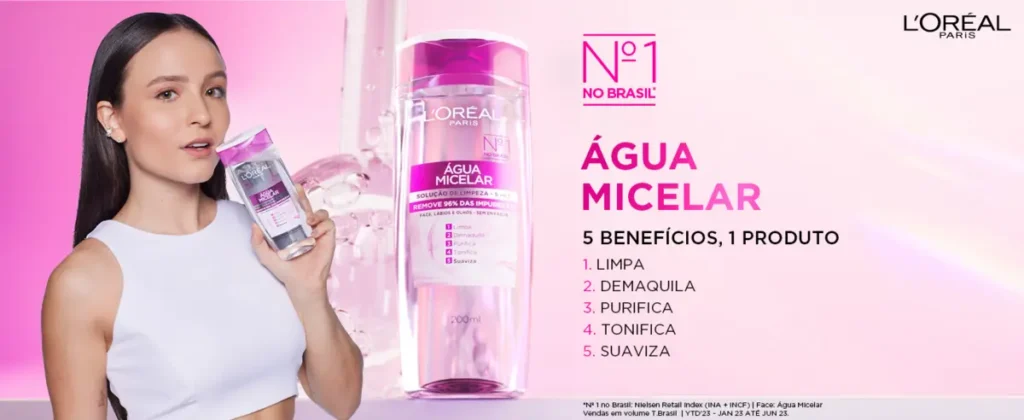 Tônico Facial L'Oréal Paris com Água de Rosas - Produto ideal para pele sensível com propriedades calmantes